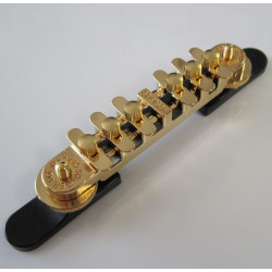 Gretsch Bridge Assembly, Synchro-Sonic, Gold with Base 0069562000 Gretsch Bridge Assembly, Synchro-Sonic, Gold with Base 0069562000