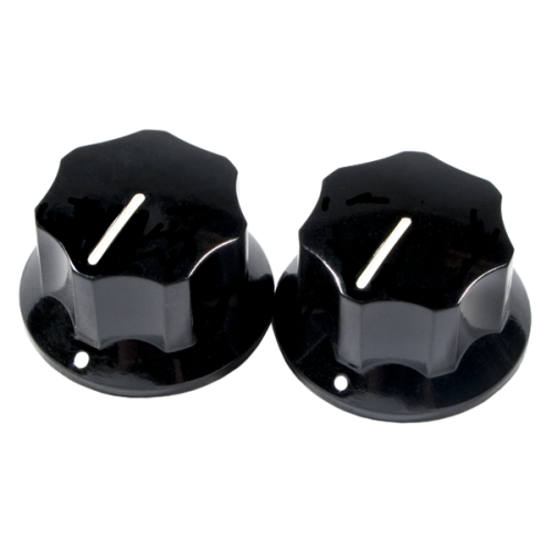 Fender Pure Vintage 1965 Jaguar® Skirted Knobs, (2), Black 0019455049