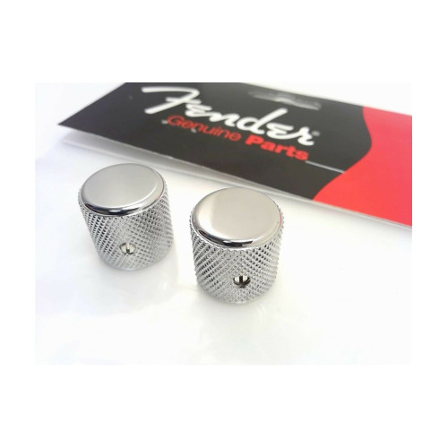 Fender Pure Vintage '60s Tele Knurled Chrome Knobs, Set of 2, 0095799049