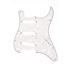 Fender Pickguard, Stratocaster Pure White Pearl, Three Ply  0992140000