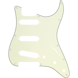 Mint Green FENDER STD STRAT 11 HOLE 3 PLY 0992144000