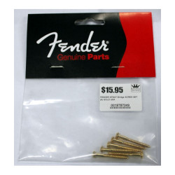FENDER STRAT Bridge SCREWS SET (6) GOLD USA. 0018787049