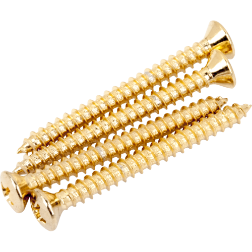 Fender Gold Neck Mounting Screws, Set of Four 0018785049 Fender Gold Neck Mounting Screws, Set of Four 0018785049