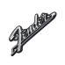 Fender Mid 60's Black Panel Amplifier Logo, Silver/Black 0994093000